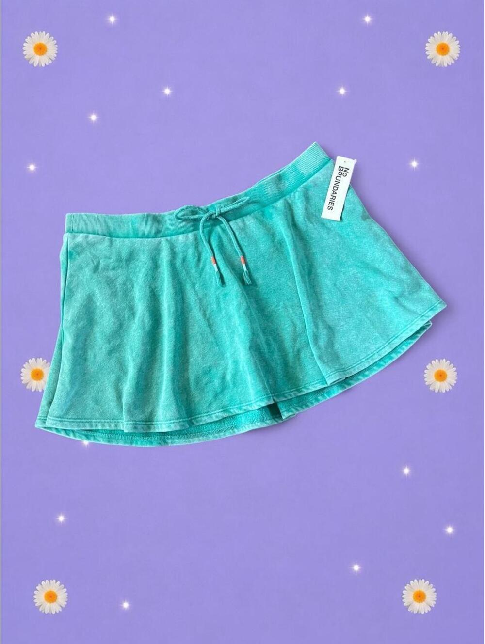 No Boundaries cozy athleisure teal sweat skort size XL
